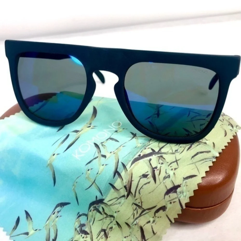 KOMONO Bennet Midnight Blue Rubber Sunglas…